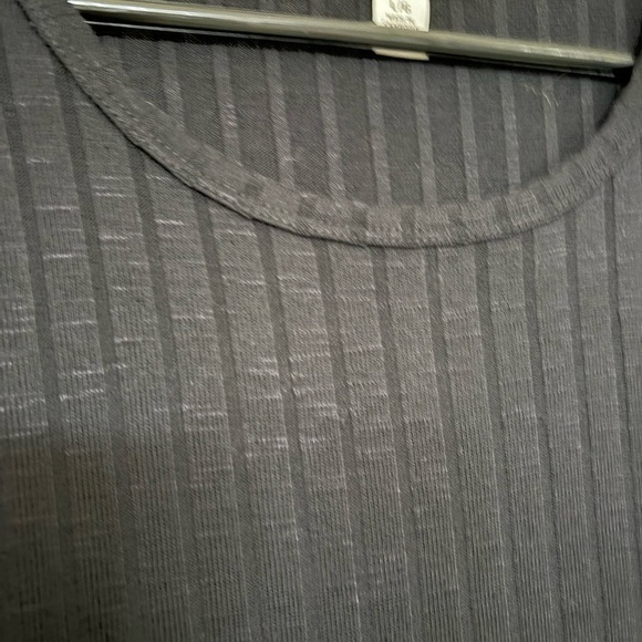 Vintage America Black Short Sleeve Ribbed Tee - Picture 2 of 4